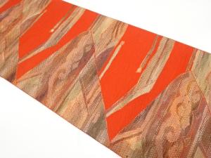 抽象模様織り出し　名古屋帯